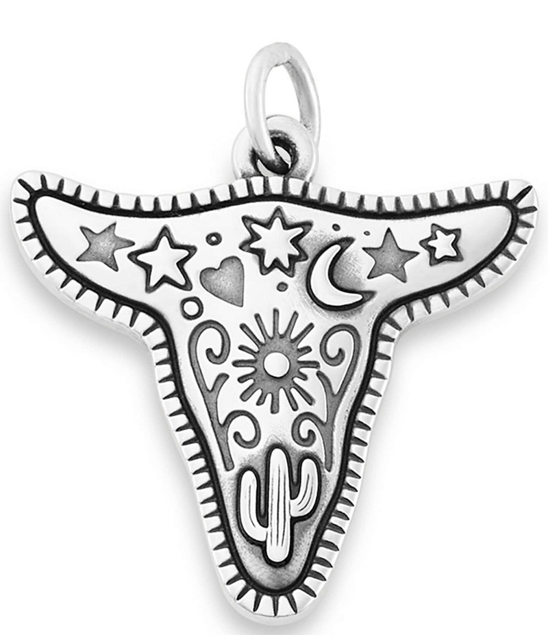 ジェームズ エイヴリー レディース アクセサリー ネックレス・チョーカー・ペンダントトップ Tシャツ James Avery Western Sky Steer Charm Sterling Silver シルバー 18,600円