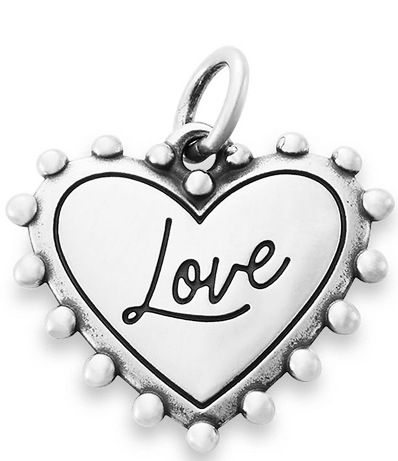 ジェームズ エイヴリー レディース アクセサリー ネックレス・チョーカー・ペンダントトップ James Avery Beaded Heart Love Charm Sterling Silver シルバー