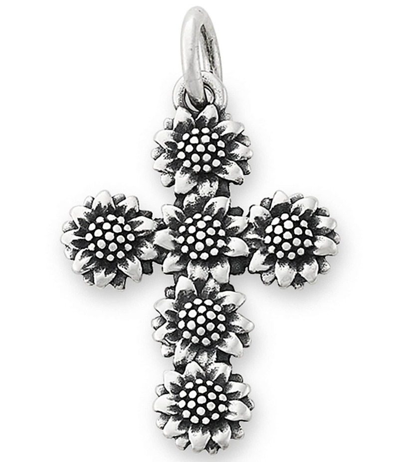 ジェームズ エイヴリー レディース アクセサリー ネックレス・チョーカー・ペンダントトップ James Avery Sunflower Cross Charm Sterling Silver シルバー