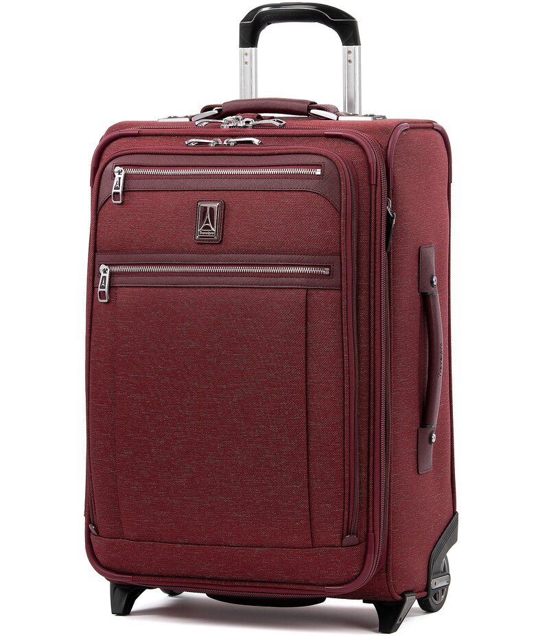 トラベルプロ レディース バッグ スーツケース Travelpro Platinum Elite 22 Expandable Carry-On Rollaboard Suitcase Bordeaux