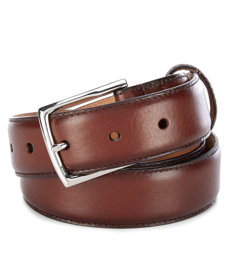 電話を掛けるハーン メンズ 付属品 胴締め なめし革 Cole Haan Harrison Grand Leather Belt Brown 赤銅色