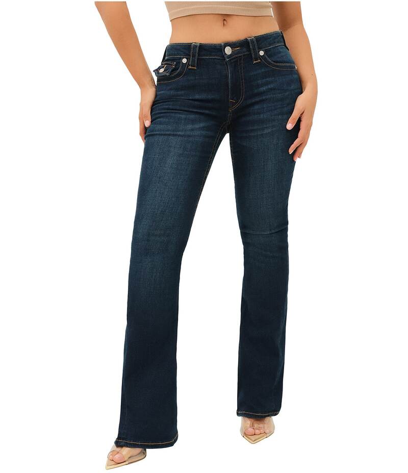 トゥルーレリジョン レディース ボトムス デニムパンツ デニム ジーンズ True Religion Joey Denim Mid Rise Flare Flap Pocket Jeans Indigo インディゴ
