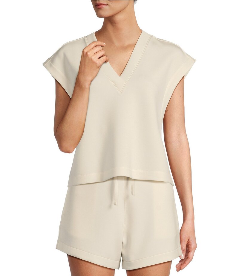 アントニオ メラーニ レディース トップス シャツ Vネック Antonio Melani Active V-Neck Tank Ivory アイボリー