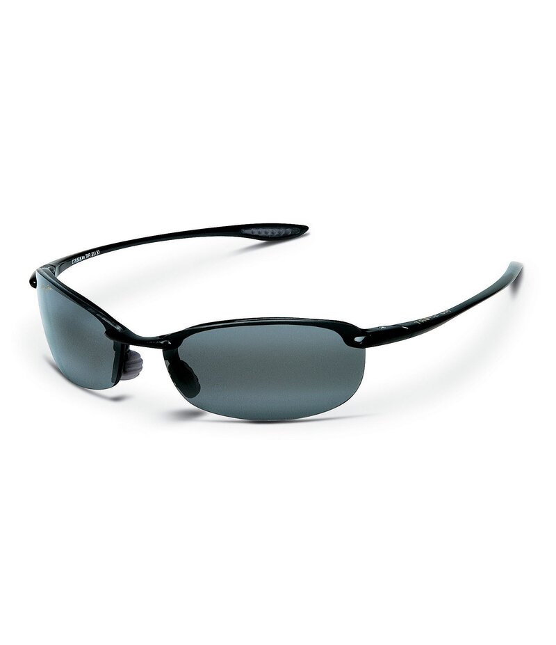 マウイジム レディース アクセサリー サングラス・アイウェア プラスサイズ Maui Jim Makaha PolarizedPlus2R Rimless 64mm Sunglasses Black ブラック