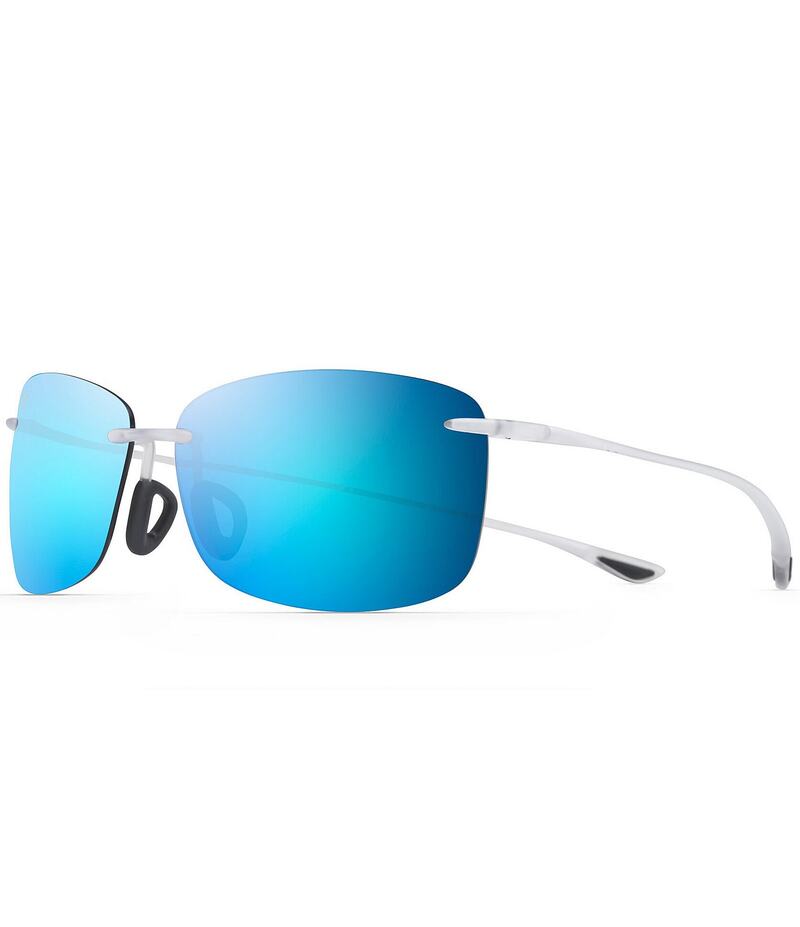 マウイ体操場 レディース 付属物 サングラス・アイウェア 付け加える大いさ Maui Jim \u0027Akau PolarizedPlus2R Rectangular 62粍 Sunglasses Crystal Matte その他-バッグ・小物・ブランド雑貨