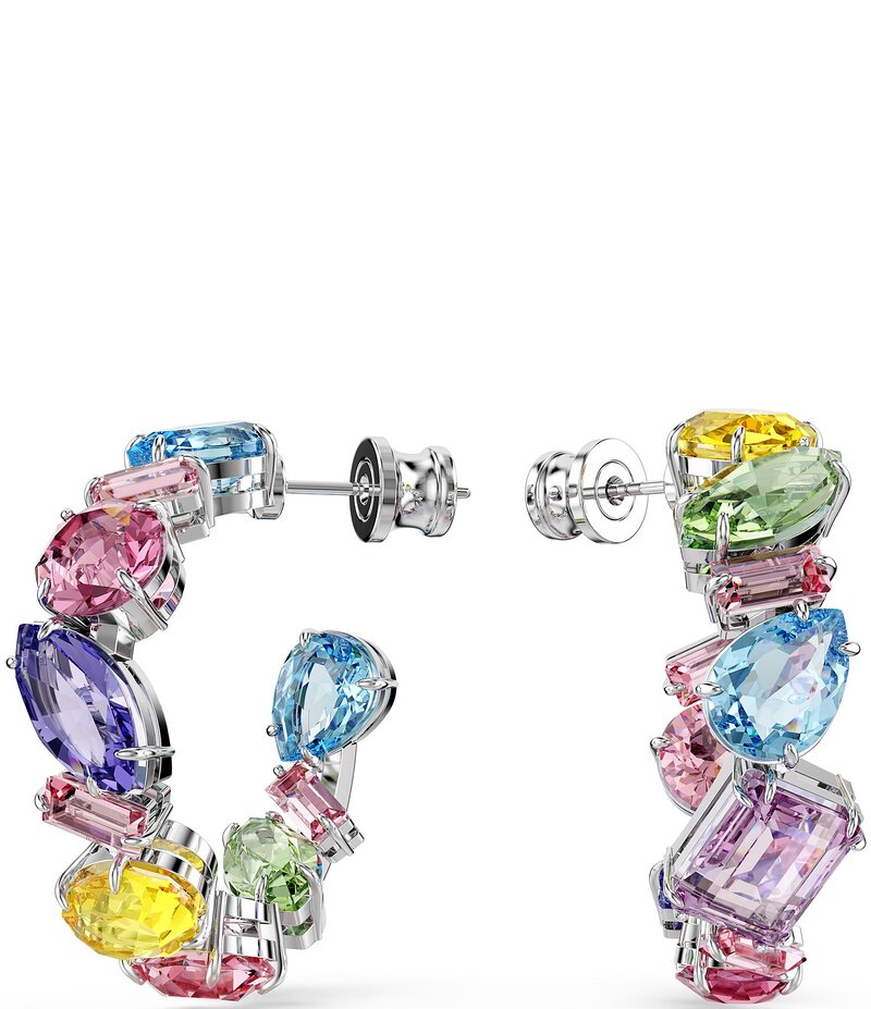 スワロフスキー レディース アクセサリー ピアス・イヤリング Swarovski Gema Multicolor Mixed Cut Hoop Earrings Multi マルチカラー