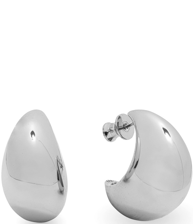 メリンダマリア レディース アクセサリー ピアス・イヤリング Melinda Maria So Smooth Teardrop Hoop Earrings Silver シルバー
