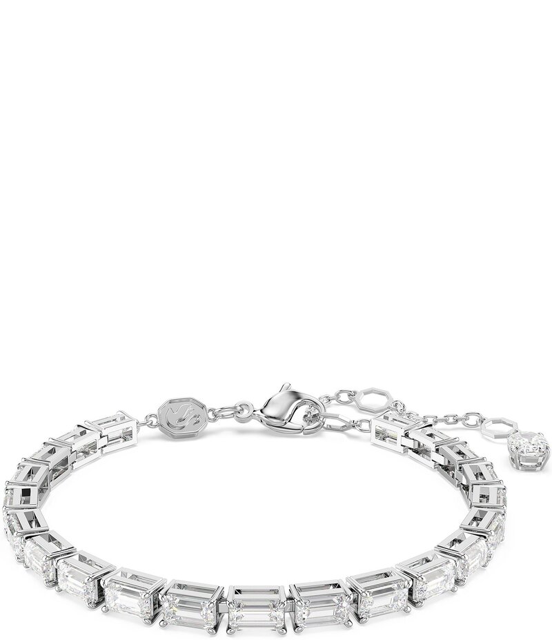 スワロフスキー レディース アクセサリー ブレスレット・バングル・アンクレット Swarovski Matrix Baguette Cut Tennis Line Bracelet Silver シルバー