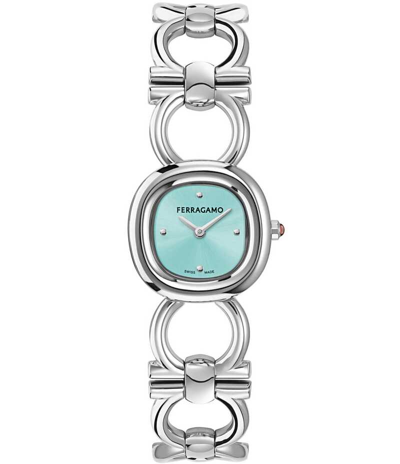 サルヴァトーレ フェラガモ レディース アクセサリー 腕時計 Tシャツ Salvatore Ferragamo Women's Double Gancini Quartz Analog Stainless Steel Bracelet Watch Silver シルバー