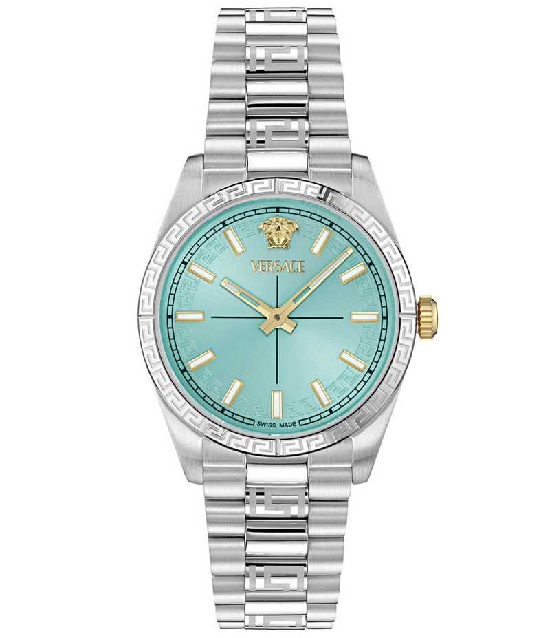 ヴェルサーチ レディース アクセサリー 腕時計 Tシャツ Versace Women's Millenyium Analog Stainless Steel Bracelet Watch Silver シルバー｜ReVida 店