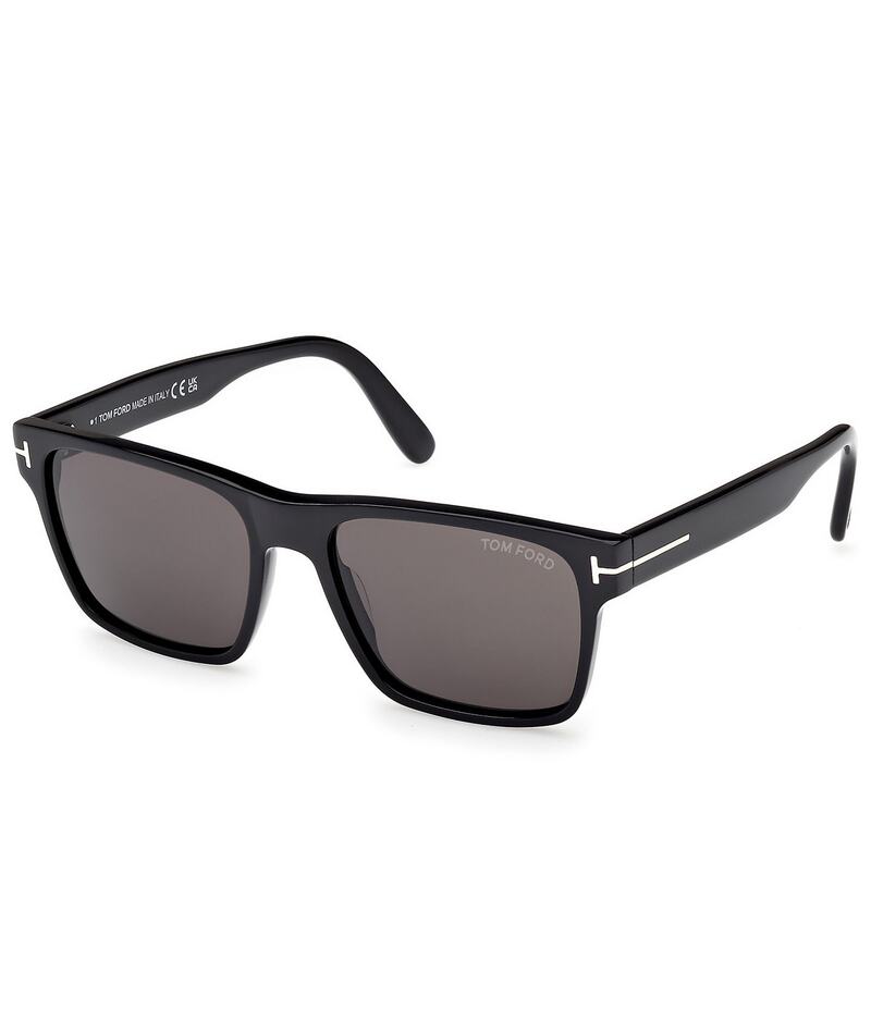 トム・ジェラルド・r・フォード レディース 付属物 サングラス・アイウェア TOM FORD Men\u0027s Calder 55粍 Square Sunglasses Shiny Black/Smoke 黒いこと