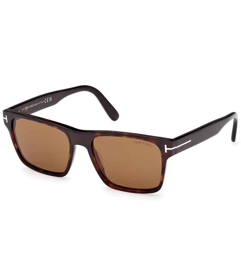 トム・ジェラルド・r・フォード レディース 付属物 サングラス・アイウェア TOM FORD Men\u0027s Calder 55粍 Havana Square Sunglasses Shiny Dark Havana/Vintage Brown 赤銅色