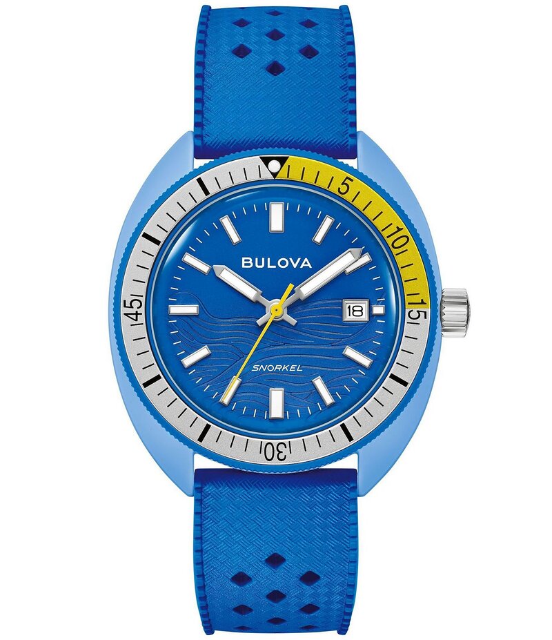 ブロバ レディース 佩び物 ウォッチ Bulova Men\u0027s Snorkel Quartz Mechanical Automatic Strap Watch Blue 青色