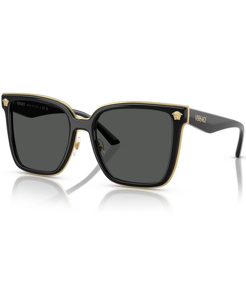 ヴェルサーチ レディース 佩び物 サングラス・アイウェア Versace Women\u0027s VE2278D 58粍 Square Sunglasses Black 黒いこと