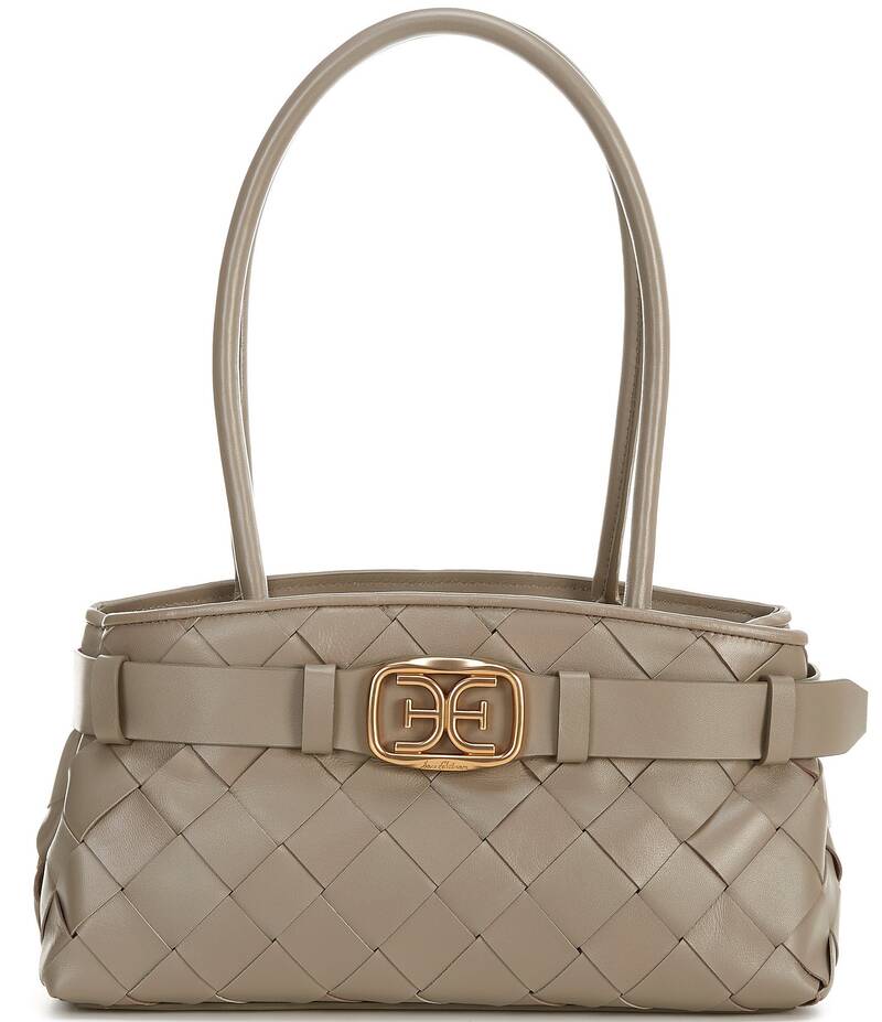 サムエデルマン レディース バッグ ハンドバッグ Sam Edelman Cleo Woven Satchel Bag Taupe トープ