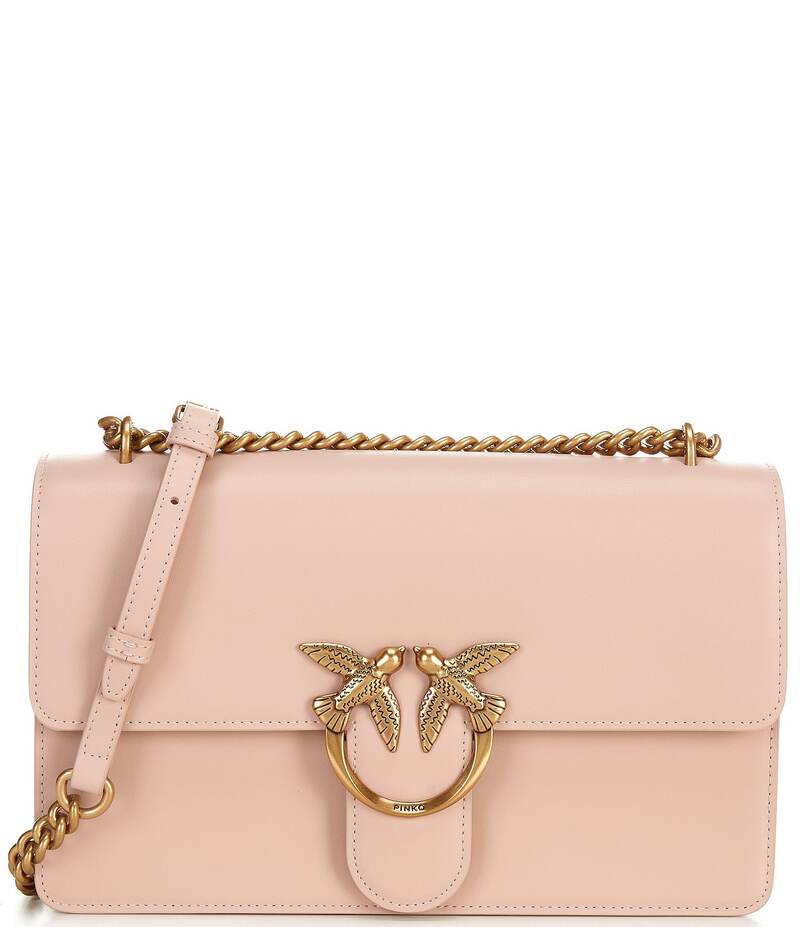 ピンクオウル レディース バッグ ショルダーバッグ Pink Owl PINKO Love One Classic Chevron Convertible Shoulder / Crossbody Bag PINK ピンク