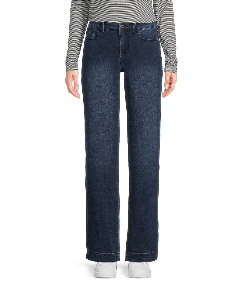 フラッグ アンド アンセム レディース ボトムス デニムパンツ ストレート ジーンズ Flag and Anthem Sonora Mid Rise Straight Leg Jeans Dark Wash