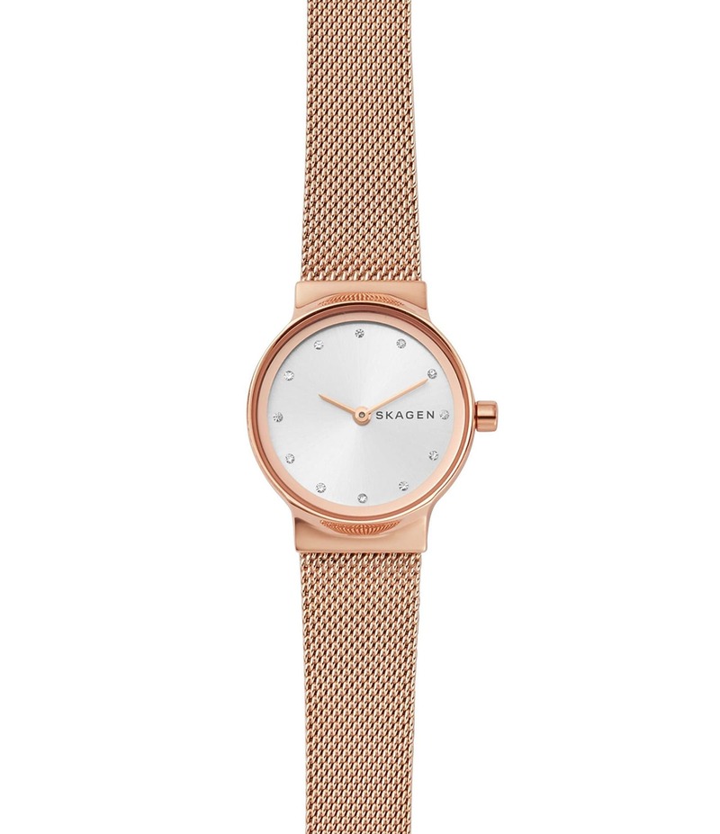 スカーゲン レディース 付属品 ウオッチ メッシュ プルオーバー Skagen Freja Rose Gold Tone Steel-Mesh Watch Rose Gold ゴールド