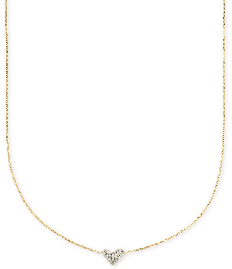 ケンドラスコット レディース アクセサリー ネックレス・チョーカー レース Kendra Scott 14k Yellow Gold Heart Pendant Necklace Gold Diamond ゴールド