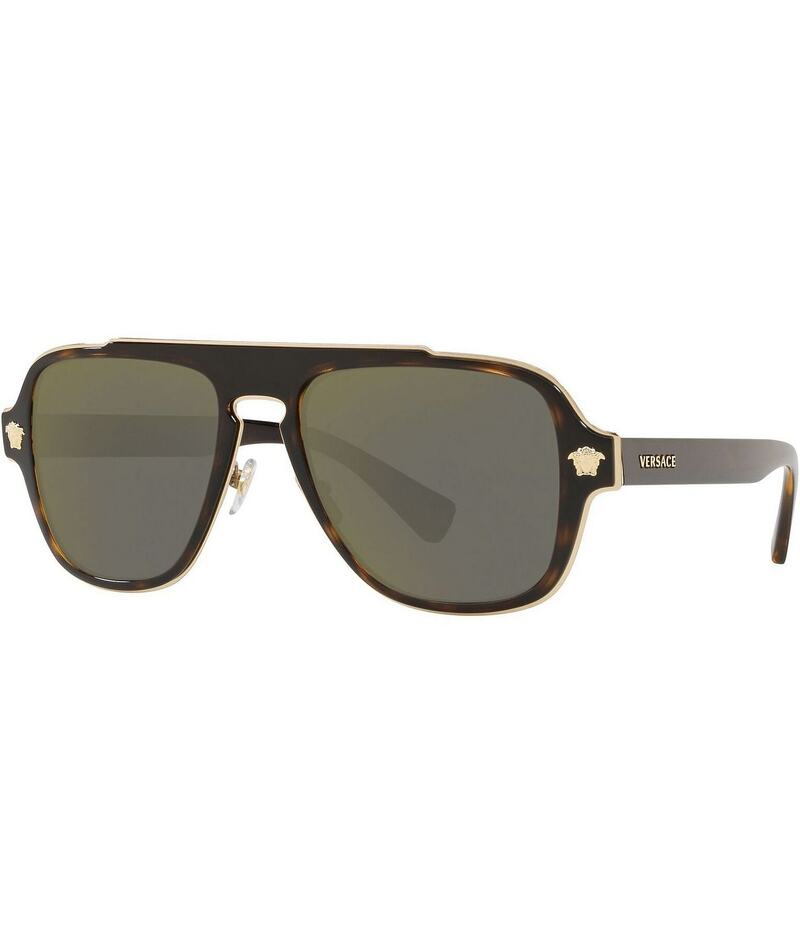 ヴェルサーチ レディース 佩び物 サングラス・アイウェア Versace Men\u0027s Ve2199 56粍 Aviator Sunglasses Dark Havana