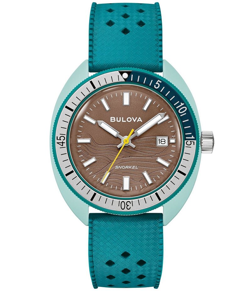 ブロバ レディース 佩び物 ウォッチ Bulova Men\u0027s Oceanographer Three Hand Green Strap Watch Green 緑であること