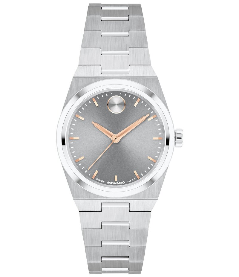 モバド レディース 付属品 ウオッチ ミニ プルオーバー Movado Women\u0027s Bold Quest Mini Quartz Analog Stainless Steel Bracelet Watch Silver しろがね色