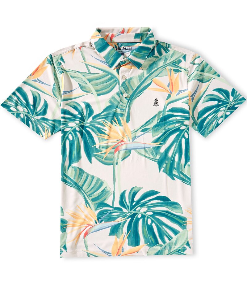 チャビーズ メンズ トップス シャツ ポロシャツ Chubbies Fond Of You Short Sleeve Performance Polo Shirt Off White Plant オフホワイト 9,995円