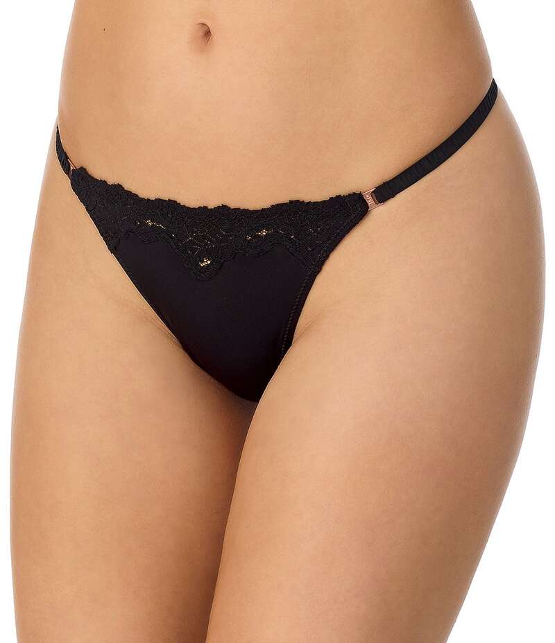 レミステレー レディース アンダー御召しもの ズボン下 スピード競技 Le Mystere Lace Allure String Thong Black 黒いこと