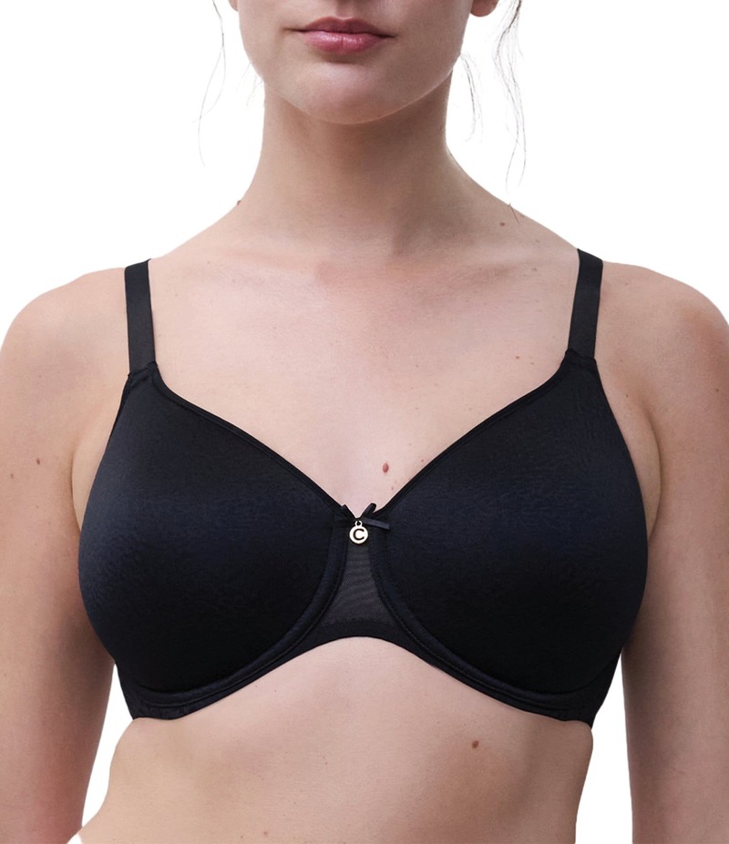 シャントル レディース アンダーお召しもの ブラ ティーシャツ Chantelle Norah Full Coverage Spacer Convertible T-Shirt Bra Black 黒いこと レディース-インナー・下着・ナイトウェア-インナー・下着・ランジェリー