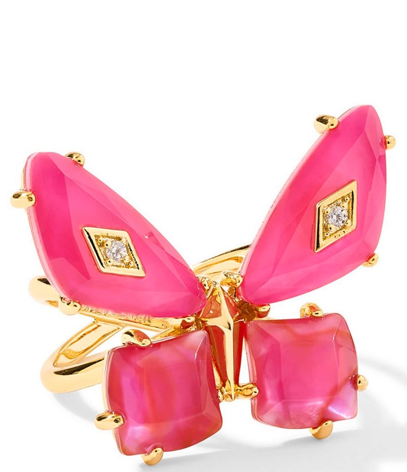 ケンドラスコット レディース アクセサリー 指輪 Kendra Scott Bianca Butterfly Cocktail Ring Gold Pink Multi ピンク 20,931円