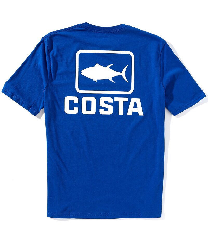 コスタ メンズ トップス シャツ Tシャツ ニット グラフィック Costa Emblem Bass Short Sleeve Tubular-Knit Graphic T-Shirt Royal Blue ブルー