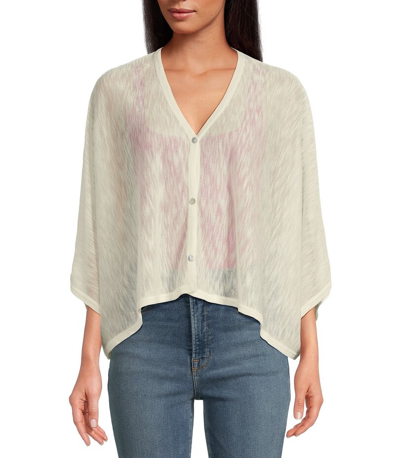 アンナ&アヴァ レディース トップス シャツ Anna & Ava Button Front Poncho Ivory アイボリー|ReVida 店