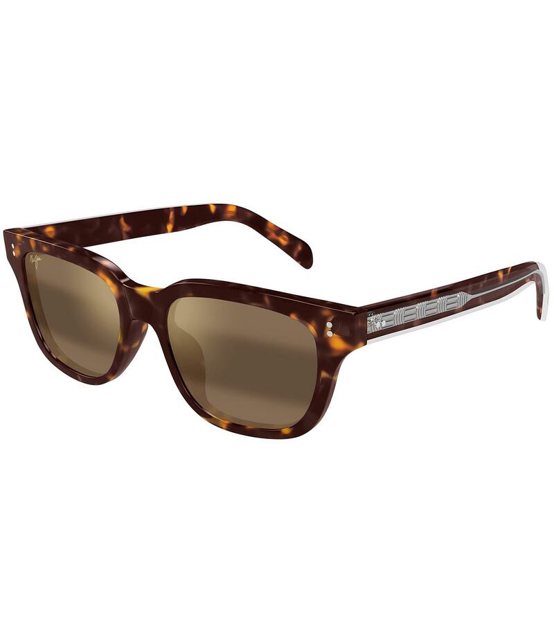 マウイ体育館 レディース 添え物 サングラス・アイウェア 足し加える大いさ Maui Jim Unisex Likeke PolarizedPlus2R Square Havana 54粍 Sunglasses Havana/Honey