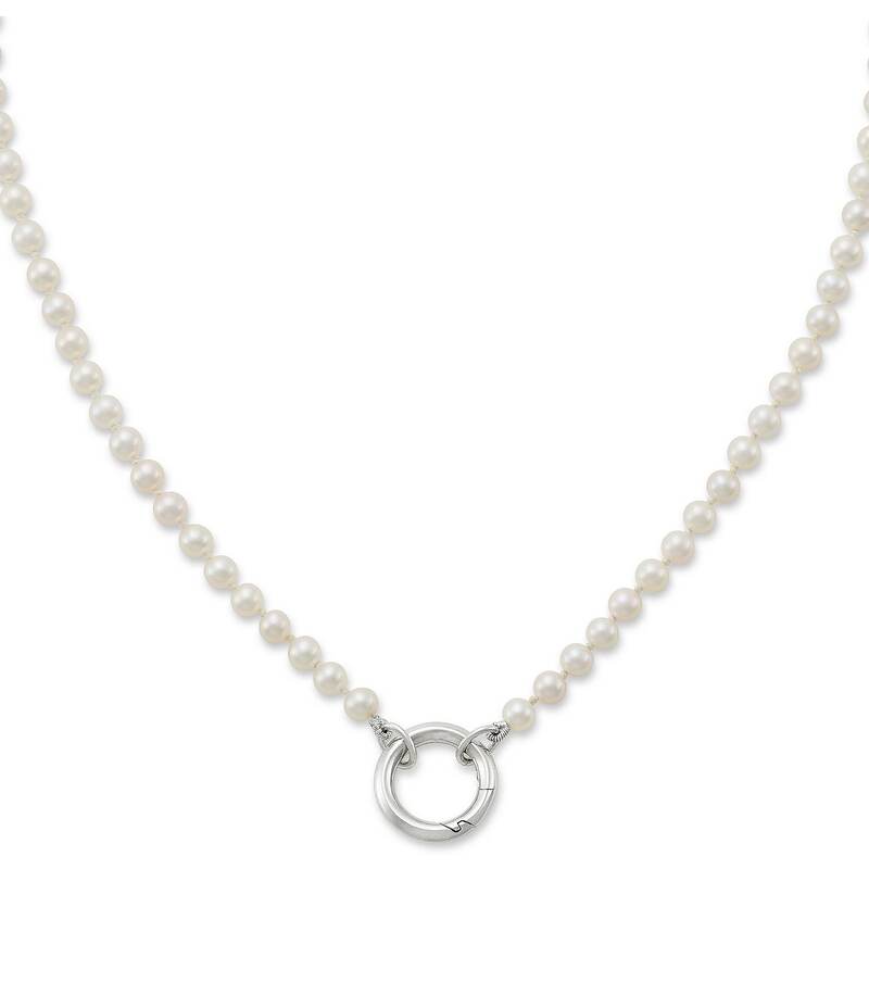 ジェームズ エイヴリー レディース アクセサリー ネックレス・チョーカー レース James Avery Cultured Pearl Changeable Sterling Silver Charm Holder Short Pendant Necklace Sterling Silver シルバー｜ReVida 店