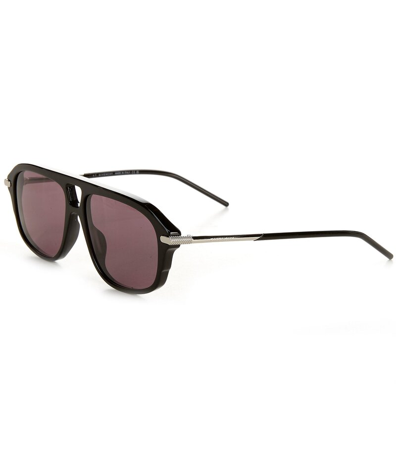 ジバンシー レディース 付属物 サングラス・アイウェア Givenchy Unisex GV One 55粍 Aviator Sunglasses Shiny Black/Smoke 黒いこと