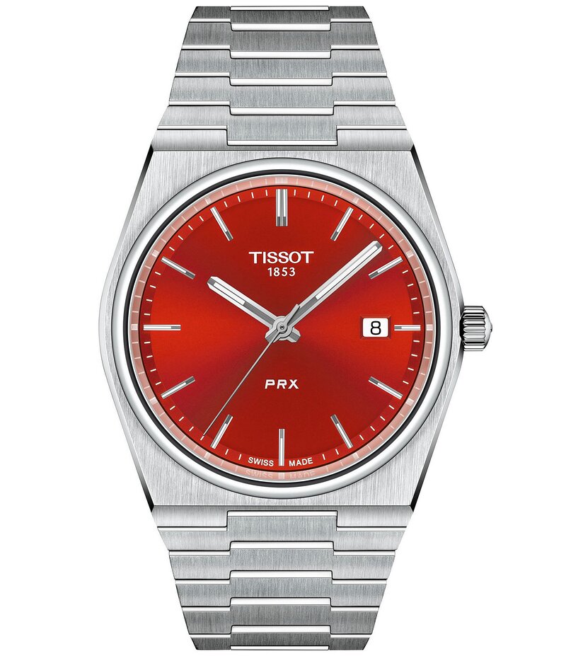 ティソット レディース アクセサリー 腕時計 Tシャツ Tissot Men's Prx Tonneau Automatic Stainless Steel Bracelet Watch Silver シルバー｜ReVida 店