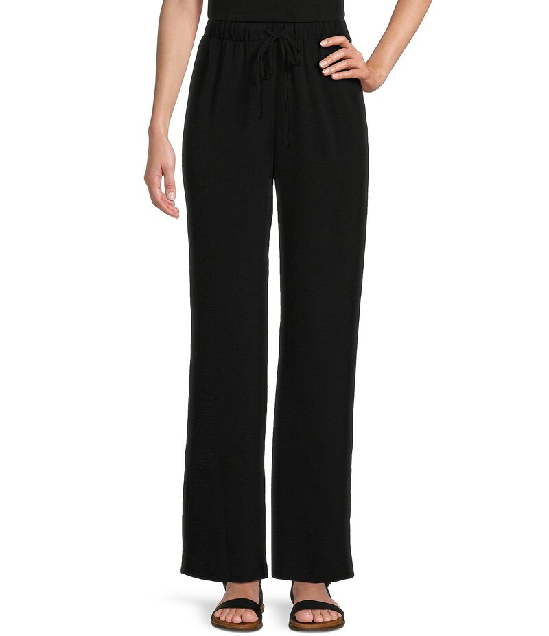 カッパーキー レディース ボトムス 心地好いズボン下 ワイドレッグ ズボン下 Copper Key Pull-On Wide Leg Pants Black 黒いこと