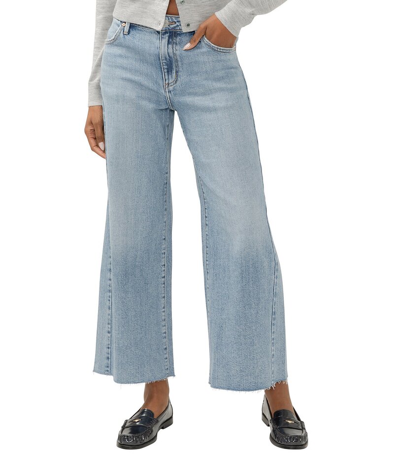 シルバー ジーンズ レディース ボトムス デニムパンツ ワイドレッグ クロップド Silver Jeans Co. Isbister Fitted Wide Leg Cropped Jeans Melody｜ReVida 店