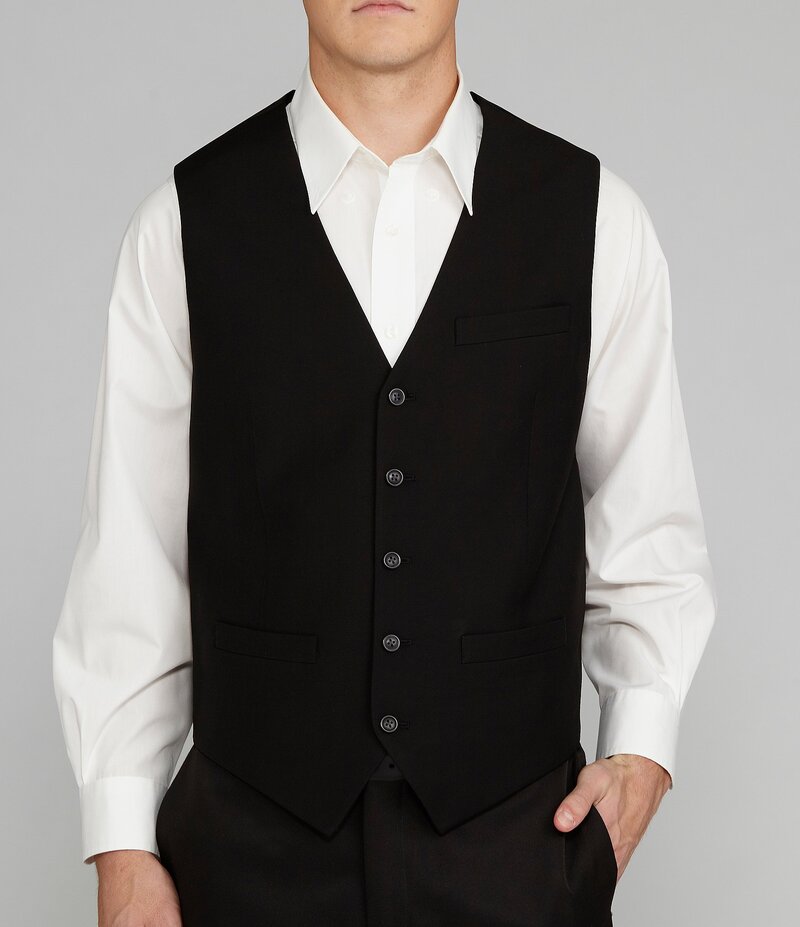 ペリーエリス メンズ アウター ベスト Perry Ellis Solid Suit Separates Vest Black ブラック