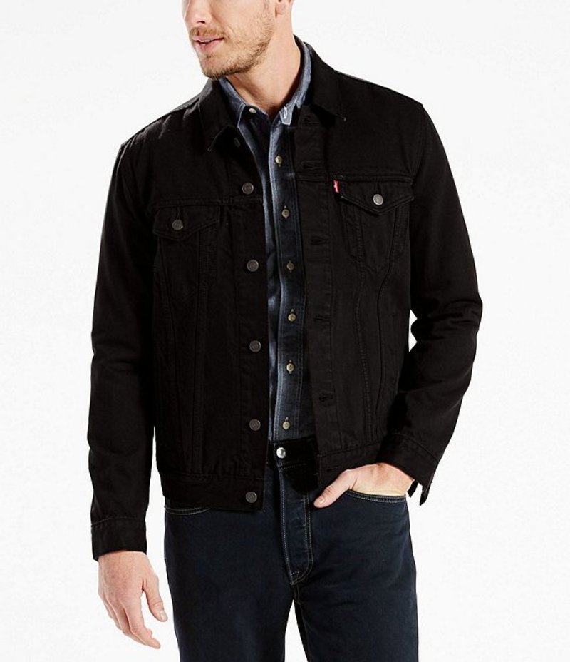 mens black levis denim jacket