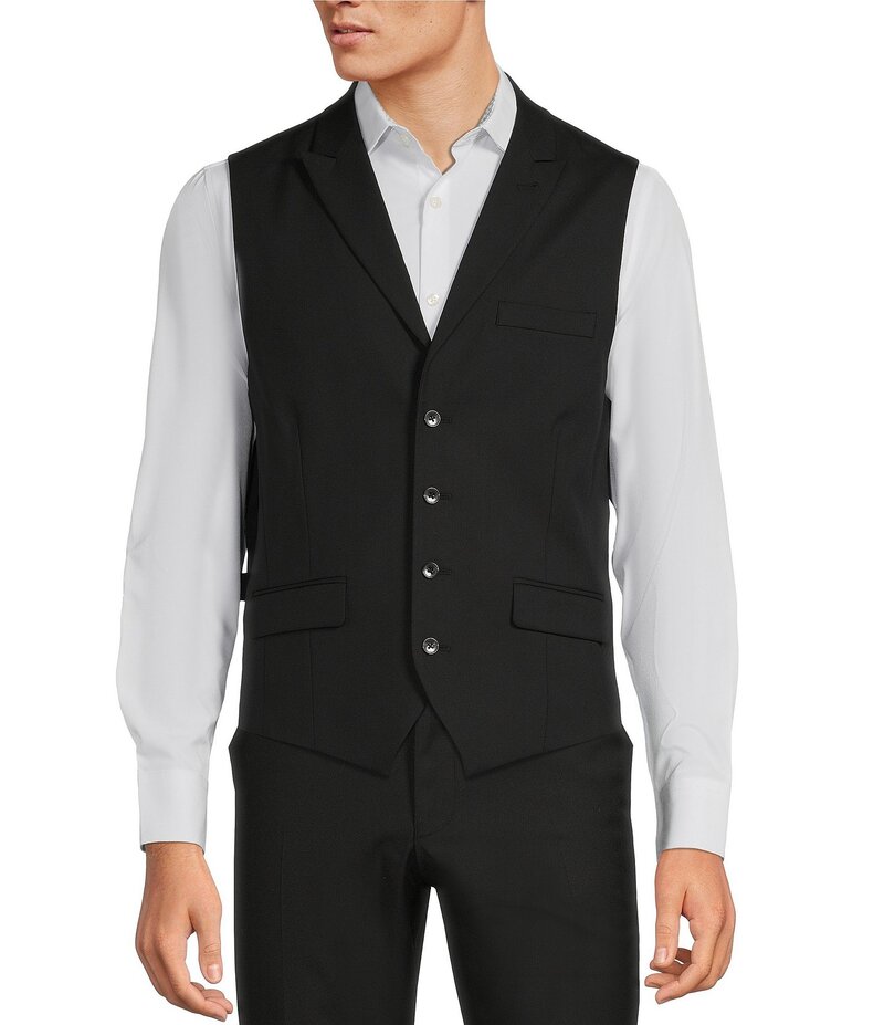 ムラノ メンズ アウター ベスト Murano Wardrobe Essentials Shawl Suit Separates Vest Black ブラック