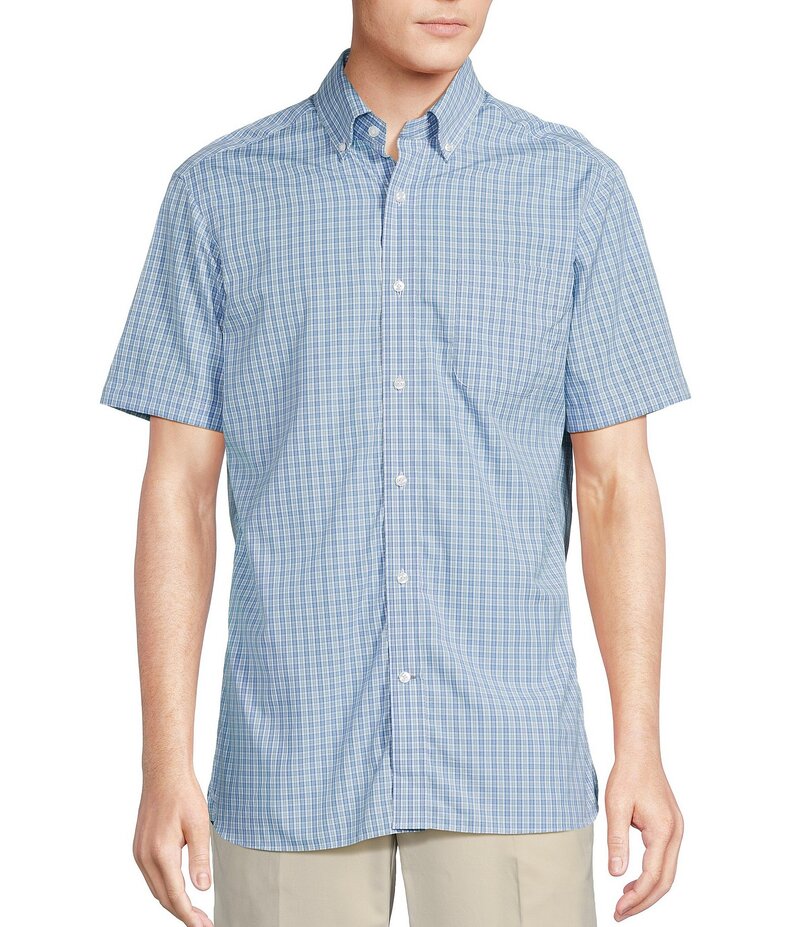 ダニエル クレミュ メンズ トップス シャツ Daniel Cremieux Signature Label Poplin Plaid Short Sleeve Woven Shirt Multi マルチカラー 6,920円
