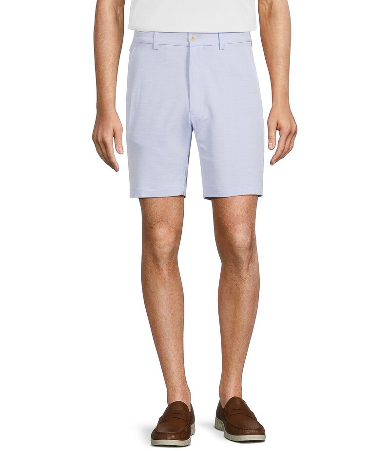 ラウンドトゥリーアンドヨーク メンズ ボトムス ハーフパンツ・ショーツ ショートパンツ Roundtree & Yorke Classic Flat Front Performance Space Dye 8 Pull On Shorts Open Air Blue Heather ヘザー