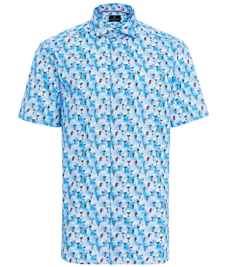 ビスコッティ メンズ トップス シャツ プリント Visconti Drinks Print Stretch Short Sleeve Woven Shirt Multi マルチカラー