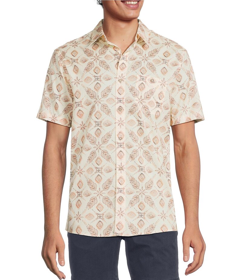 ラウン メンズ トップス シャツ プリント Rowm Short Sleeve Stamp Print Shirt String