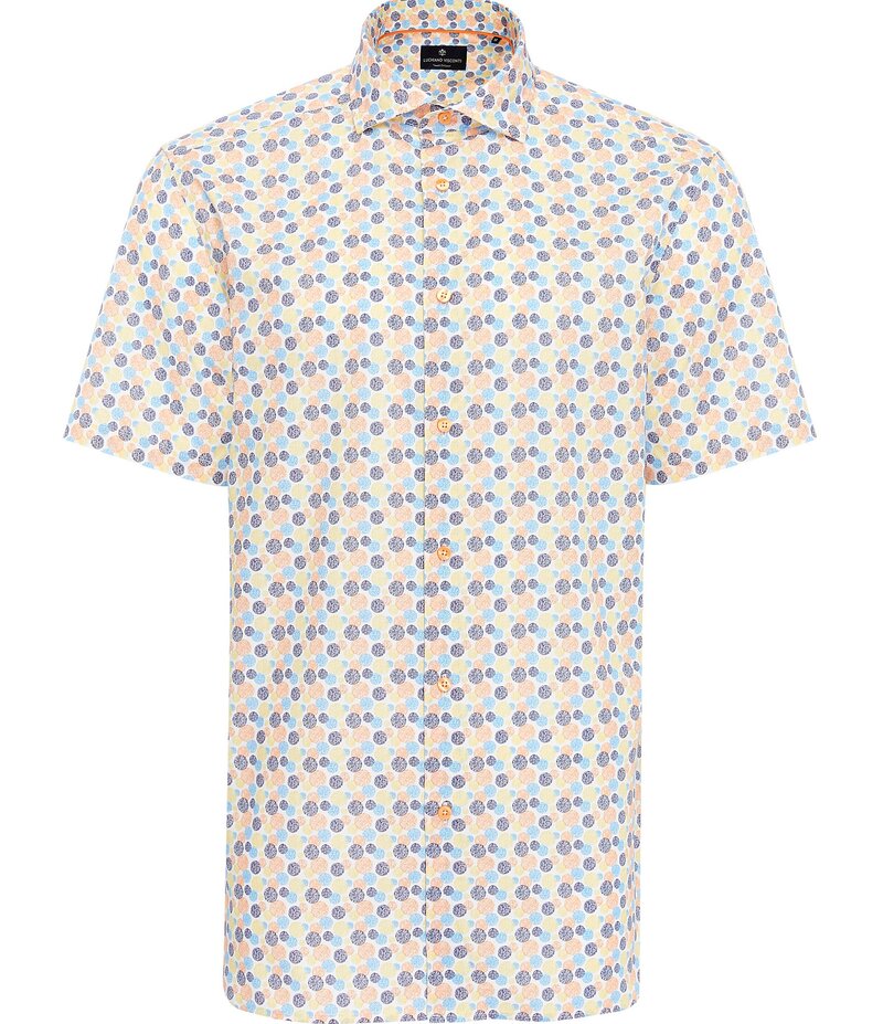 ビスコッティ メンズ トップス シャツ プリント Visconti Multi Circle Print Stretch Short Sleeve Woven Shirt Multi マルチカラー