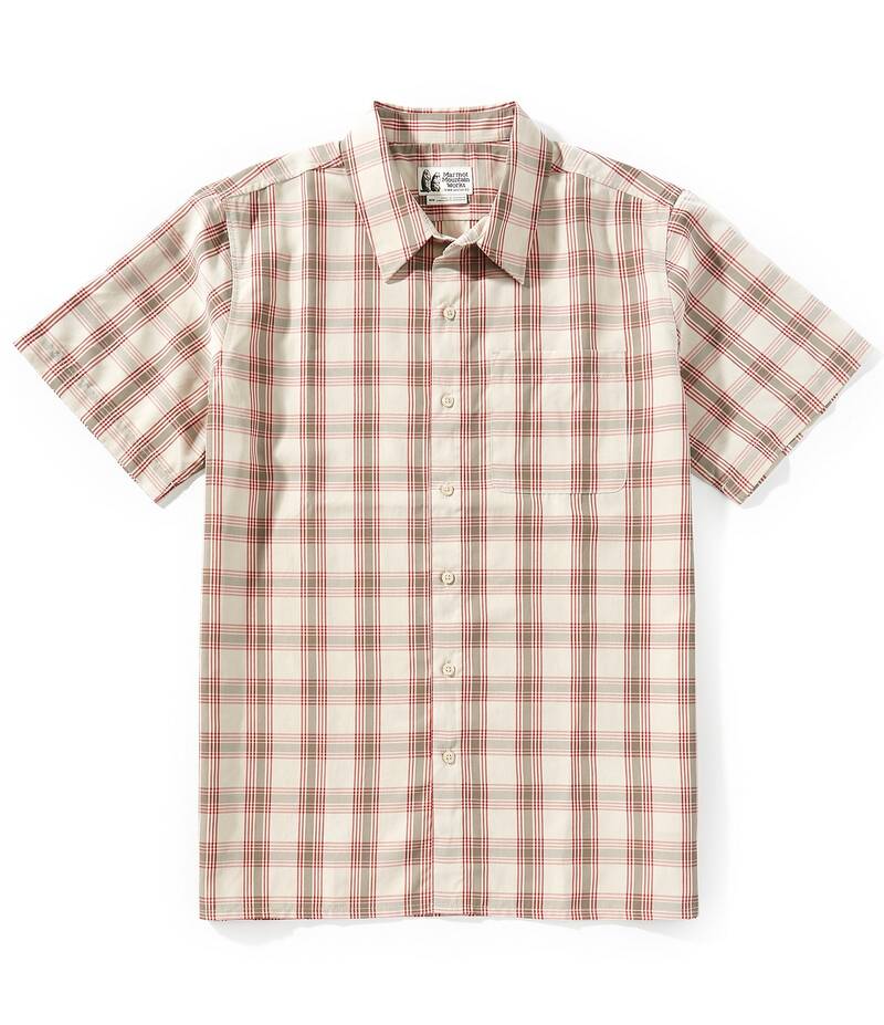 マーモット メンズ トップス シャツ Marmot Eldridge Plaid Check Short Sleeve Woven Shirt Birch Bark チェック