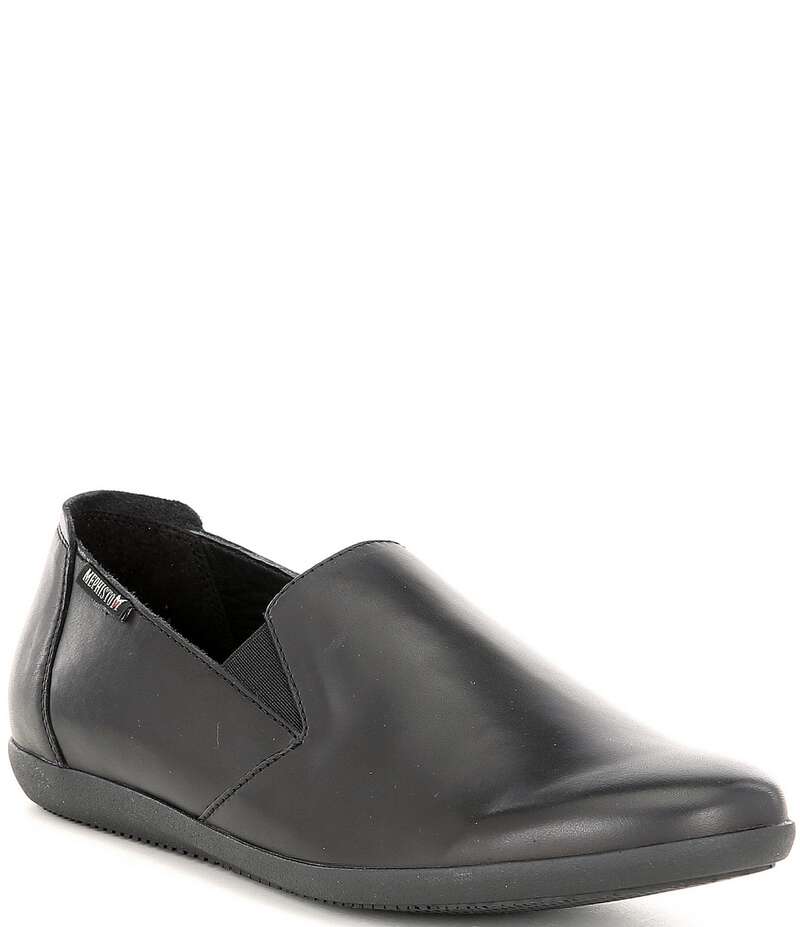 メフィスト レディース シューズ パンプス レザー Mephisto Korie Leather Slip-On Flats Black ブラック