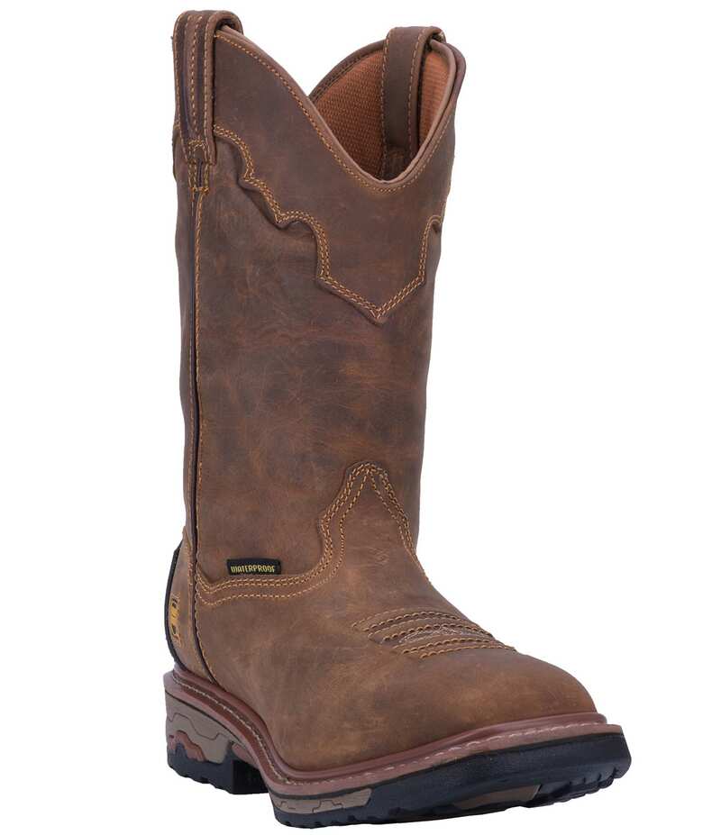 ダン郵便うけ メンズ シューズ ブーツ・レインブーツ Dan Post Men\u0027s Blayde 11 Waterproof Western Work Boots Saddle Tan タン