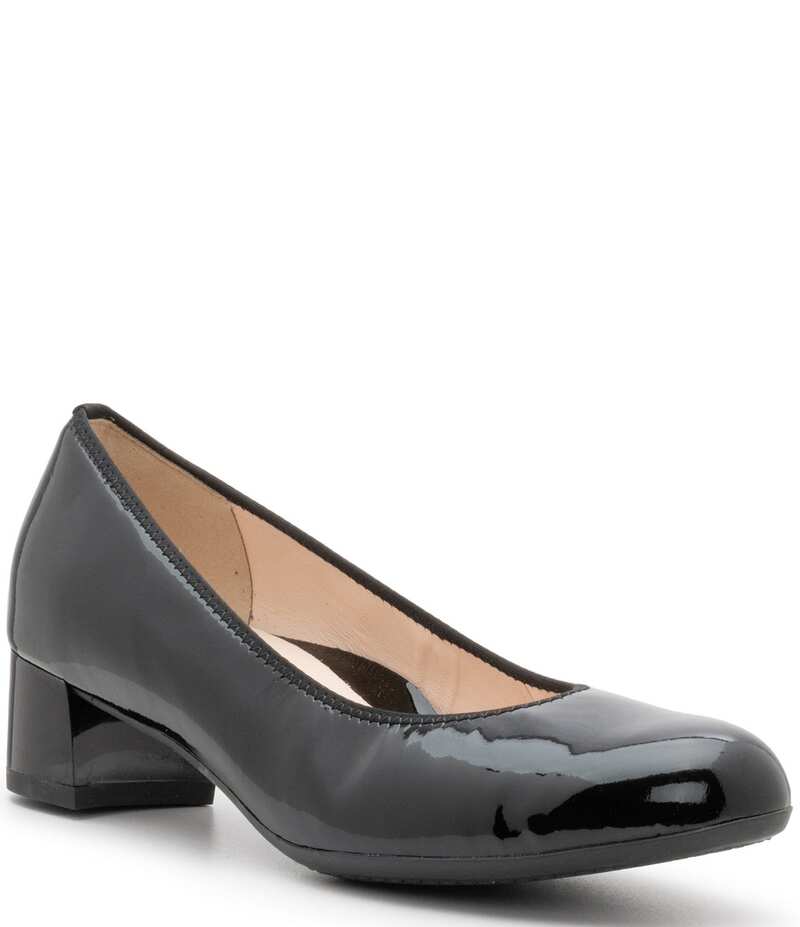 アラ レディース シューズ パンプス なめし革 踵 ara Vivian Patent Leather Block Heel Pumps Black Patent Leather 黒いこと